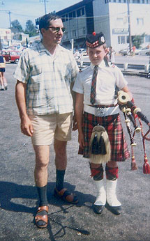 Dad and me at the Sea Fair Parade - 1968